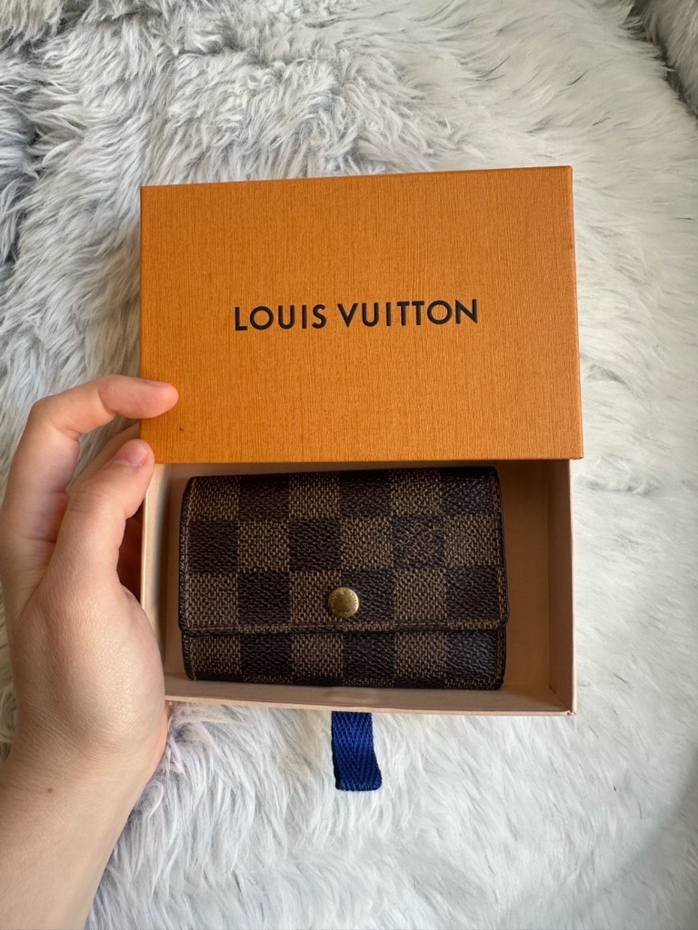 Louis Vuitton Damier Ebene Multicles 6 Key Holder Wallet with Box